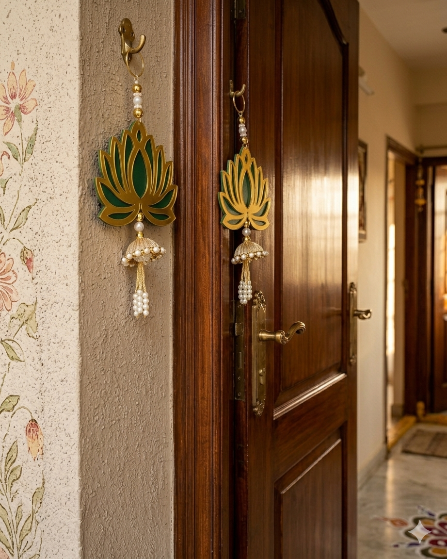 Nutts Lotus Hanging Decor Artistic Wall Display Enhances Home Interiors With Unique Lotus Design Perfect For Living Room Bedroom And Office Spaces