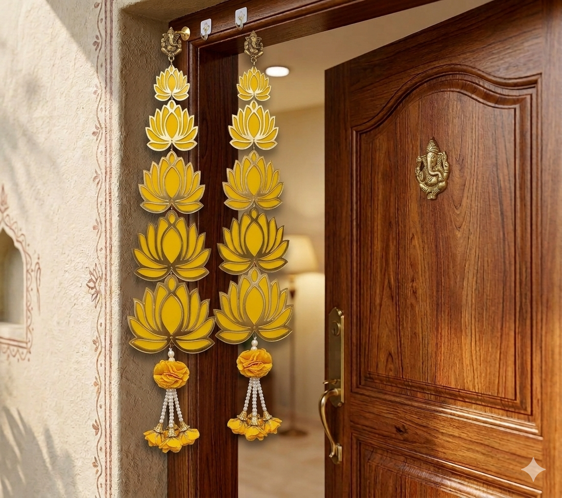 Nutts Lotus Wall Hanging Elegant Spiritual Decor For Home Temple And Living Room