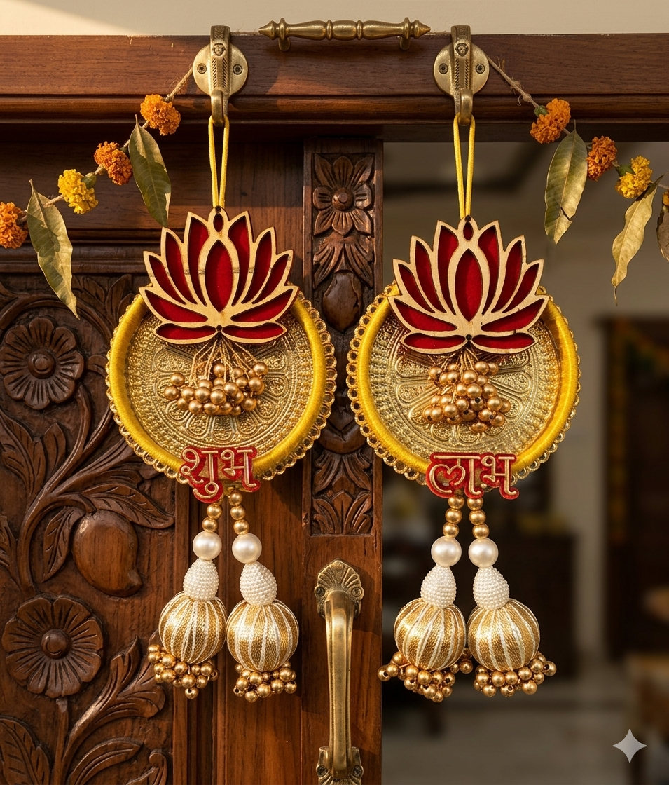 Nutts Lotus Wall Hanging Perfect For Traditional Wall Decor Adds Cultural And Spiritual Element Ideal For Home Temple And Festive Decoration
