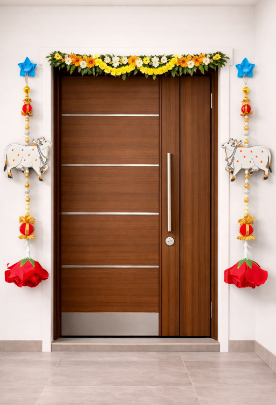 Amazing Design Wall Hanging Diwali Decorations Wall Hanging Toran for Door Rajasthani Home Living Room Decoration Pack of 2 (SMALL171)