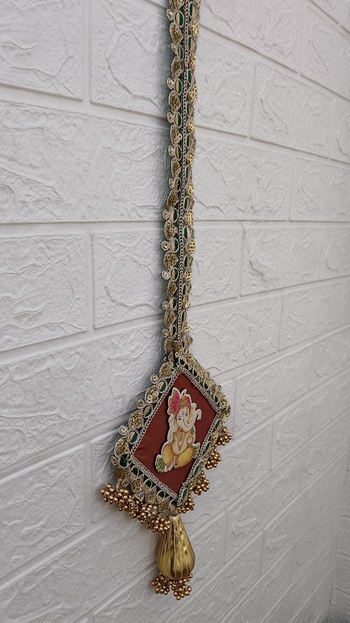 NUTTS Decorative Artificial Floral Toran with Latkan | Traditional Indian Door Hanging for Home, Festival, Pooja & Diwali (Pack of 2) (SMALL106)