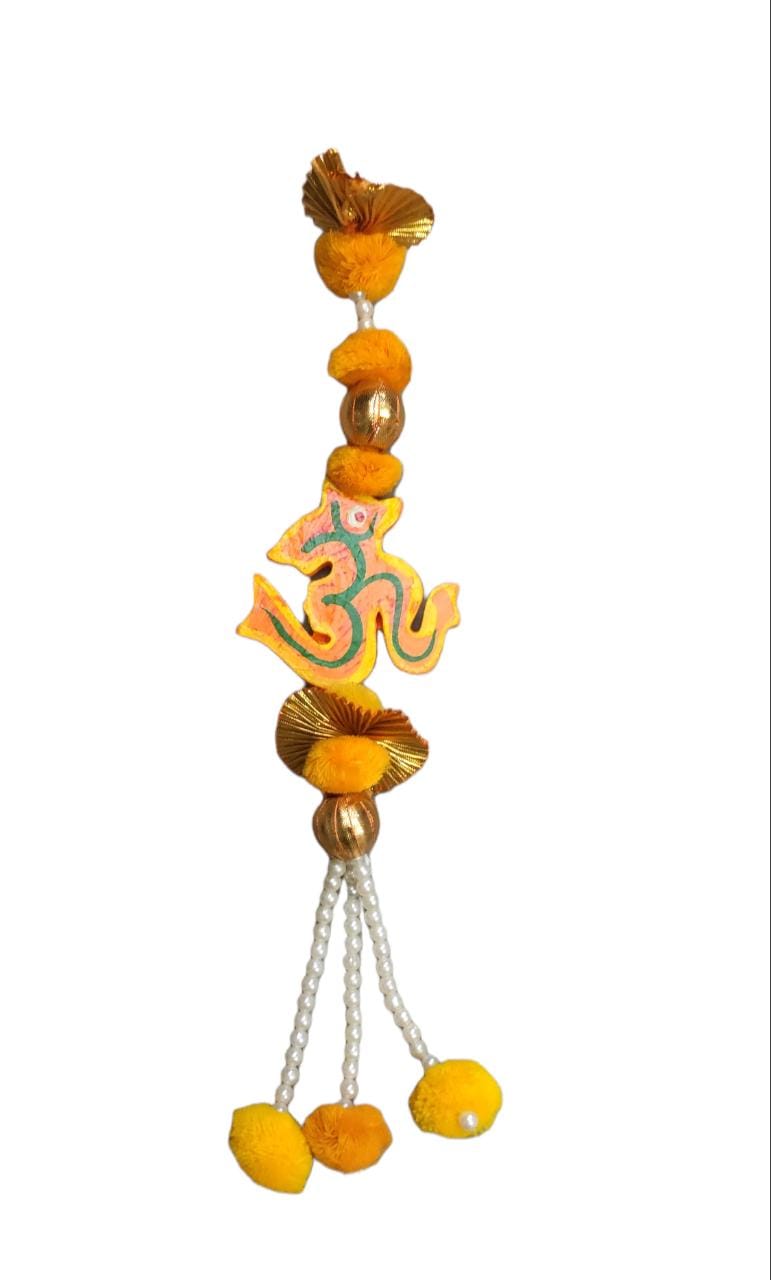 Click to see full view Product Image Product Image Product Image Product Image Nutts Handmade Om Door Hanging Decorative | Pom Pom Decorative Wall Hanging for Home Entrance Festival Pooja Decoration Pack of 4 (SMALL99)