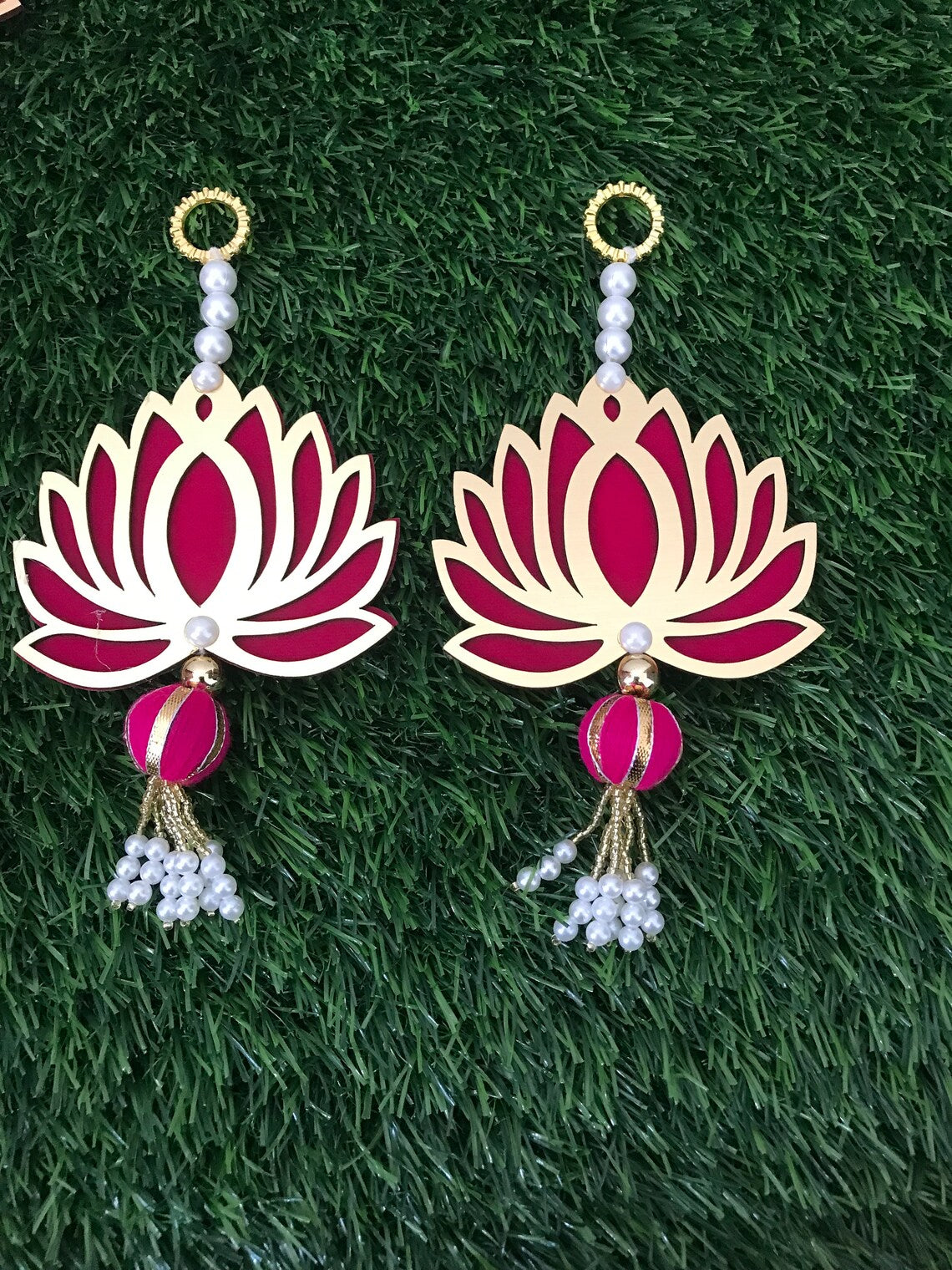 Nutts Lotus Hanging Ideal For Festive Home Decoration Perfect For Diwali And Special Occasions Enhances Wall Decor With Traditional Spiritual And Elegant Design