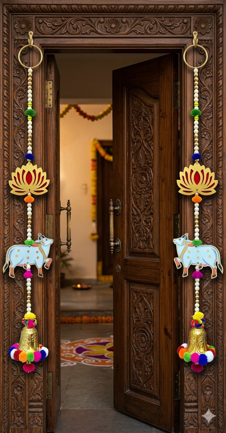 Nutts Lotus Hanging Ideal For Home Temple Decoration Adds Divine Touch To Mandir And Pooja Room Enhances Spiritual Ambiance