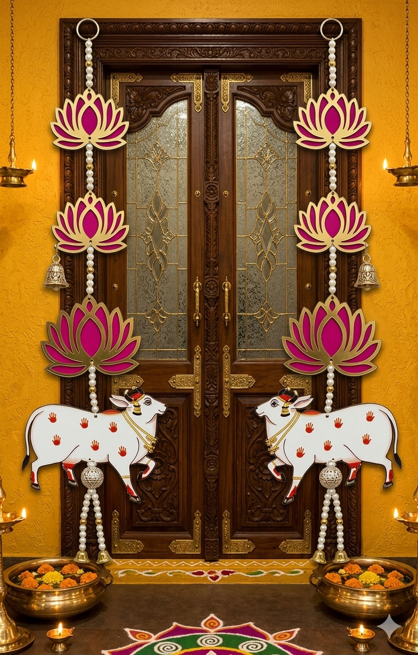Nutts Lotus Hanging Decor Perfect For Peaceful Living Space Creates Calm And Relaxing Atmosphere Ideal For Meditation Room And Cozy Interiors