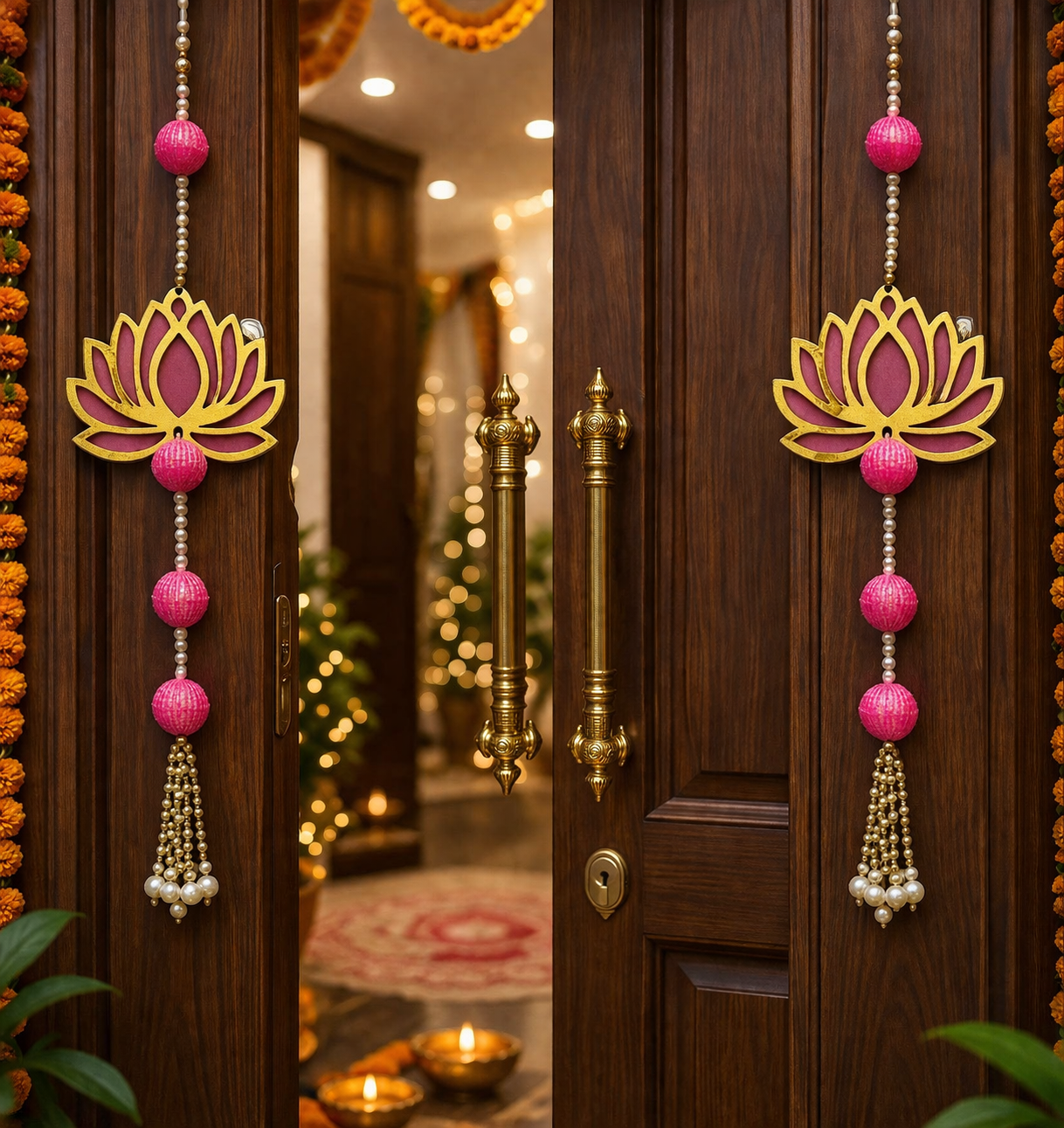 Nutts Lotus Wall Hanging Ideal For Interior Wall Styling Enhances Home Design With Elegant Lotus Pattern