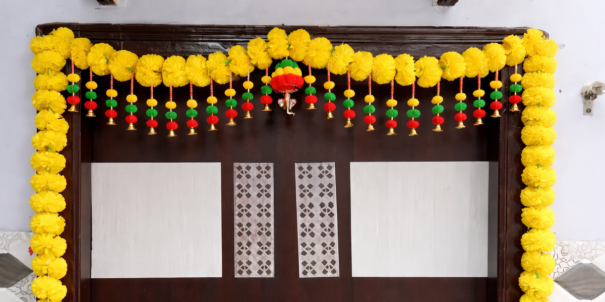 Nutts Colorful Bandhanwar Hanging for Traditional Door Decor