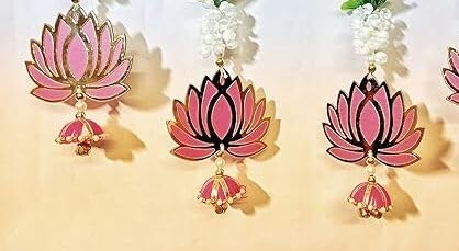 Nutts Lotus Hanging Decor Ideal For Meditation Room Ambiance Enhances Interior Styling With Spiritual Theme Perfect For Calm Peaceful And Positive Energy Home Decor