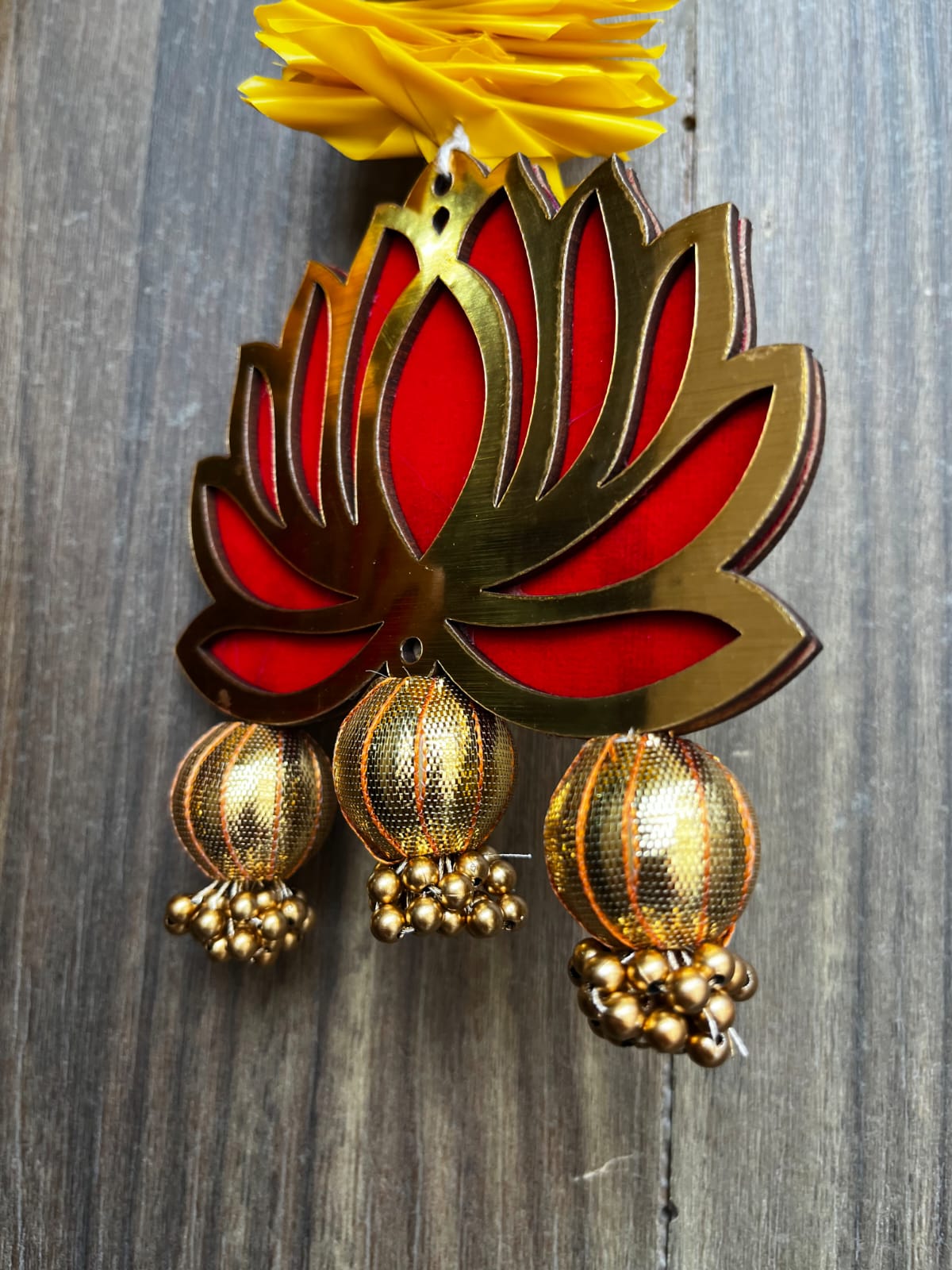 Nutts Lotus Hanging Decor Perfect For Positive Energy Home Enhances Spiritual And Peaceful Atmosphere Ideal For Living Room Meditation Space And Mandir