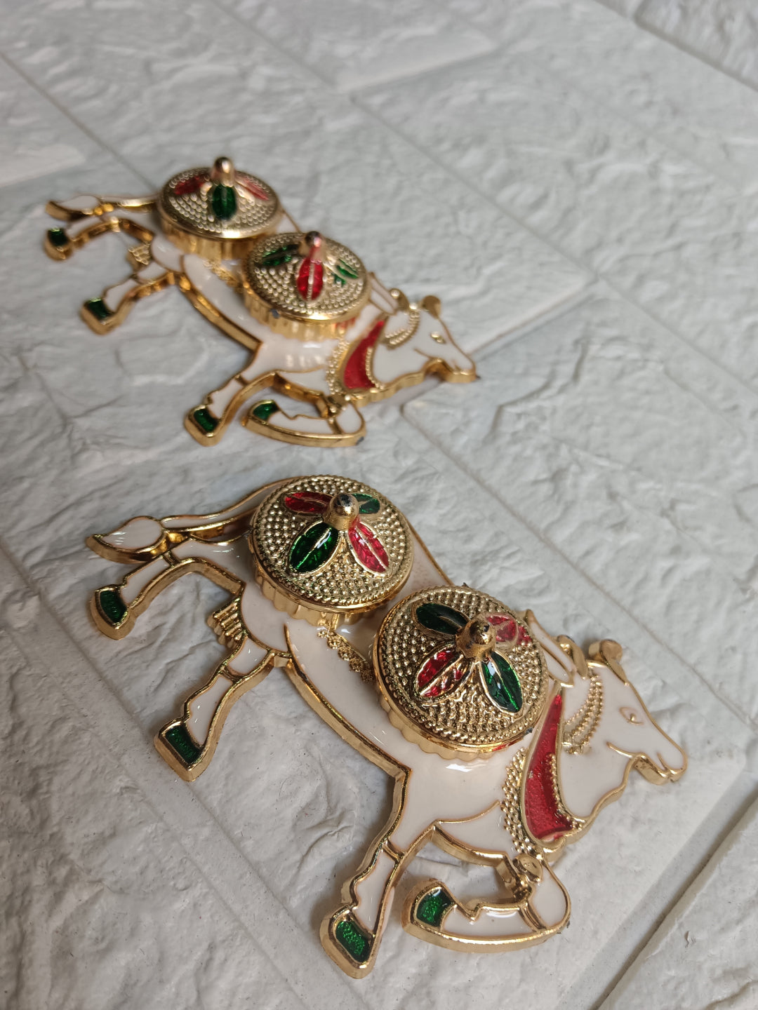 Nutts Decorative Traditional Cow Pooja Thali for Daily Worship Festival Celebration Temple Home Mandir Diwali Navratri Karwa Chauth Elegant Prayer (PoojaP30-2)