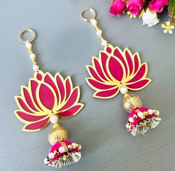 Nutts Lotus Hanging Artistic Wall Decor For Mandir And Interior Home Styling