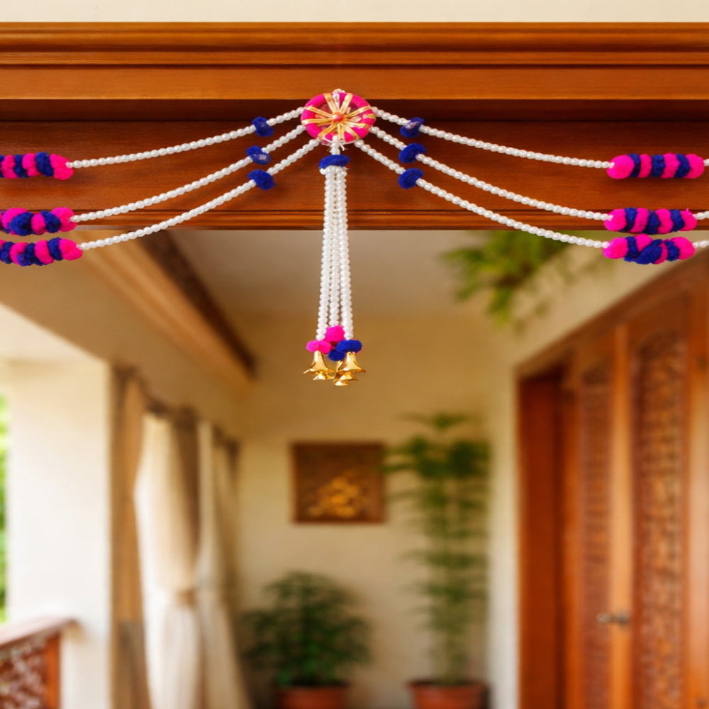 Nutts Pearls Pompoms Bandhanwar For Festival Decor