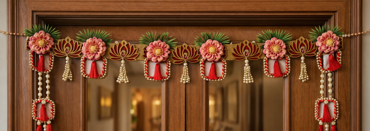 Nutts Handcrafted Bandhanwar Door Hanging for Entrance Decor