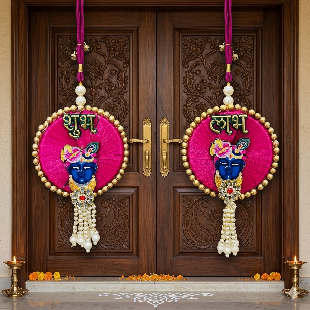 Nutts Shubh Labh Small hangings for Door | Gifting | Decor For Home Decor Hanging (Pack of 2) (SMALL178)