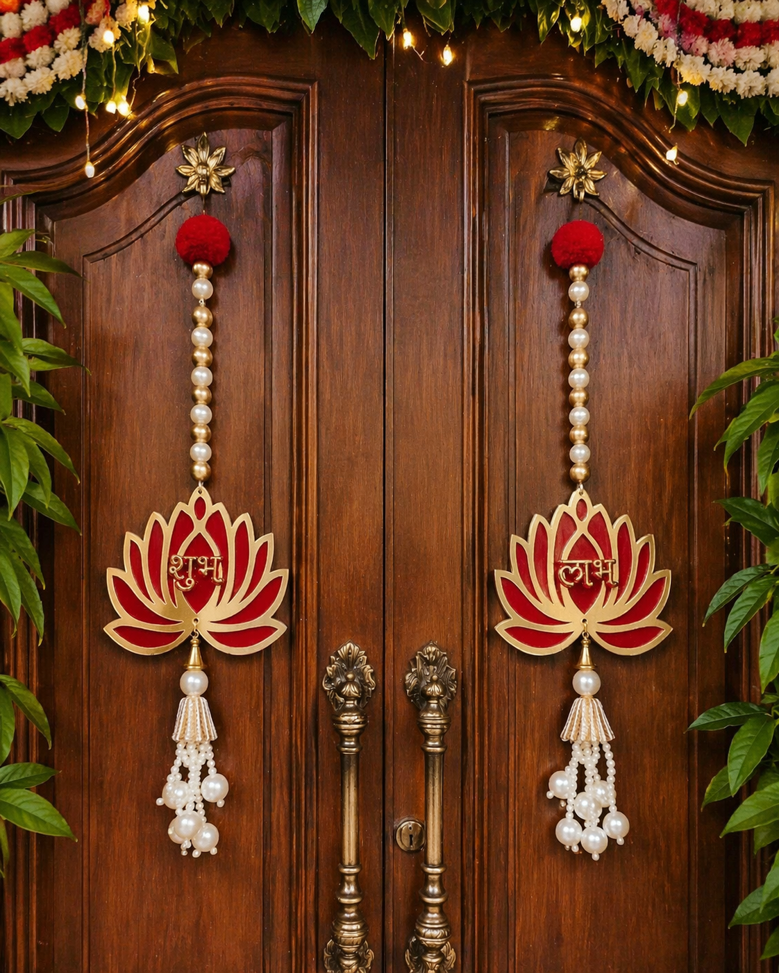 Nutts Lotus Hanging Stylish Wall Decor Enhances Aesthetic With Lotus Design Ideal For Bedroom And Living Room
