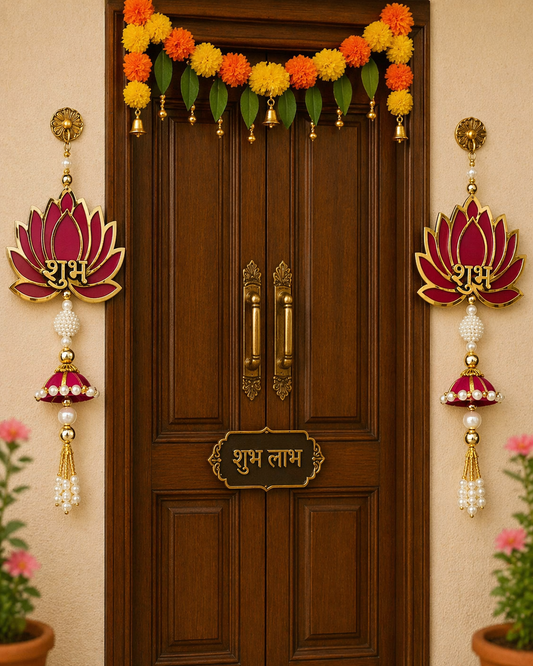 Nutts Lotus Hanging Artistic Decorative Piece Enhances Interior Walls With Unique Lotus Design Perfect For Modern Homes