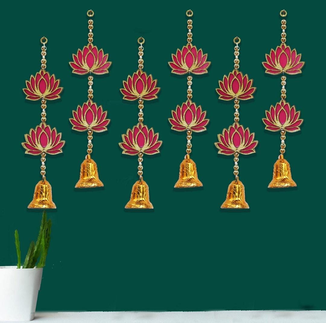 Nutts Lotus Wall Hanging Enhances Spiritual Home Decor Ideal For Pooja Room Living Room Temple Decoration Adds Calm Positive Energy With Elegant Design And Premium Finish