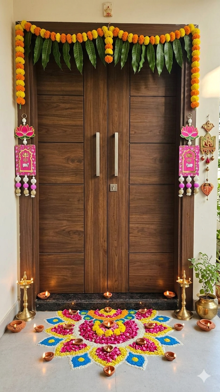 Nutts Lotus Hanging Ideal For Entrance Decoration Creates Welcoming Look With Elegant Lotus Design