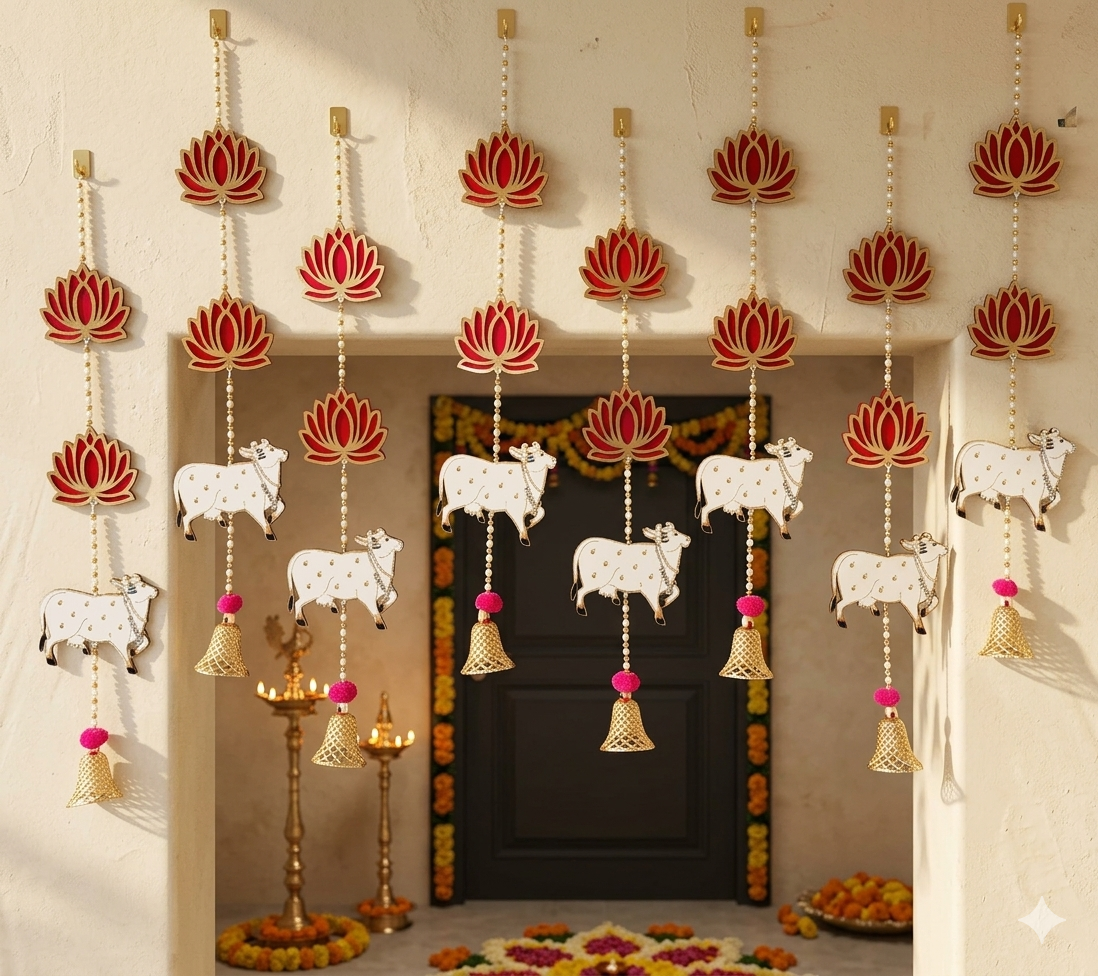 Nutts Lotus Hanging Perfect For Festive Decoration Enhances Home Interior With Traditional Design