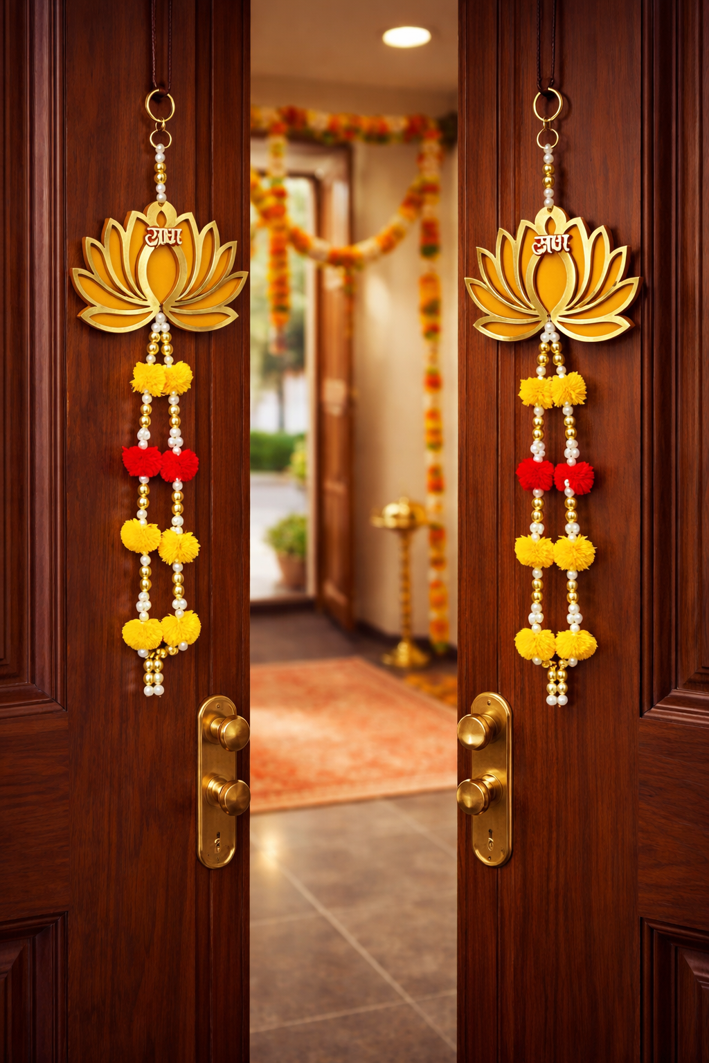 Nutts Lotus Wall Hanging Perfect For Peaceful Living Space Creates Calm Atmosphere Ideal For Meditation Room