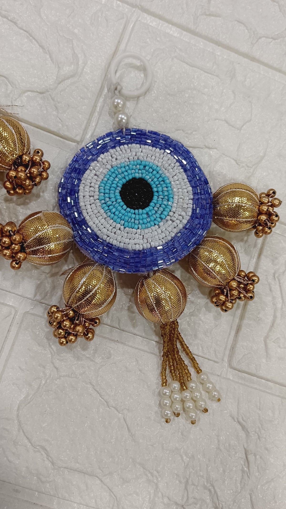 Nutts Handmade Evil Eye Shubh Labh Hanging for Positive Energy and Good Luck (Pack of 2)