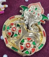 Nutts Decorative Pooja Thali Haldi Roli Chawal Holder Plate Gifts With Small Lord Set for Home & Office Decoration & Gifting (Ganesh Ji ) (PoojaP22-2)
