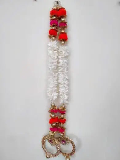 Nutts Handmade Decorative Multicolor Paper Gajra Hanging | Traditional Hanging Paper Gajra Decorative Floral Garland for Festive Home Decor Pack of 2 (PAPERG58)