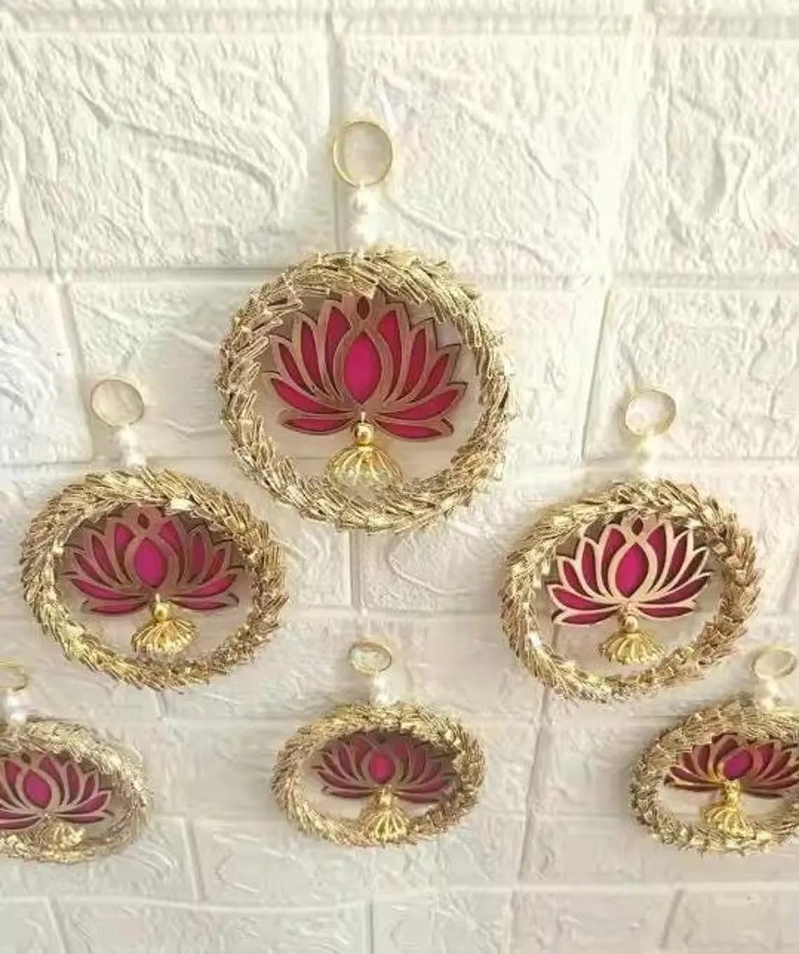 Nutts Lotus Wall Hanging Elegant Home Decor Enhances Interior With Spiritual Lotus Design