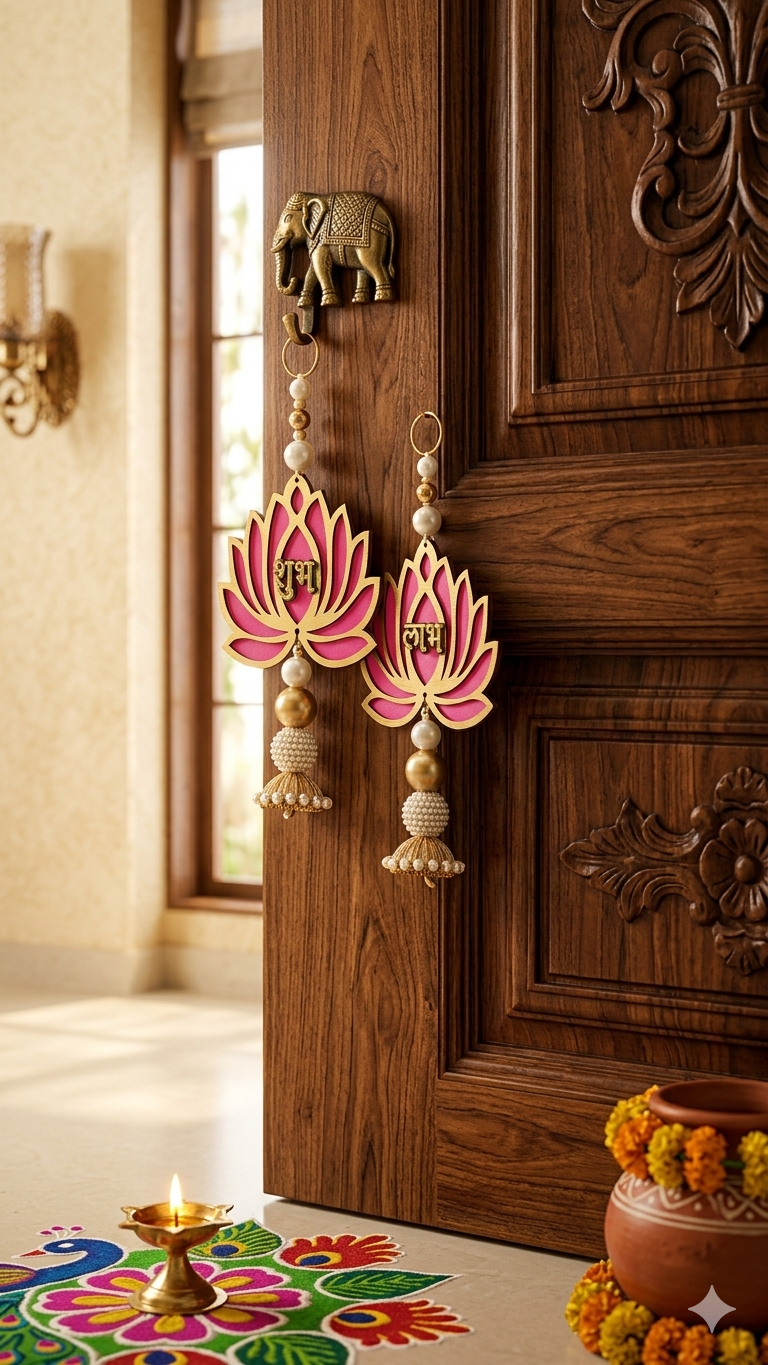 Nutts Lotus Wall Hanging Ideal For Peaceful Interior Vibes Creates Calm Environment Perfect For Bedroom Living Room And Meditation Area