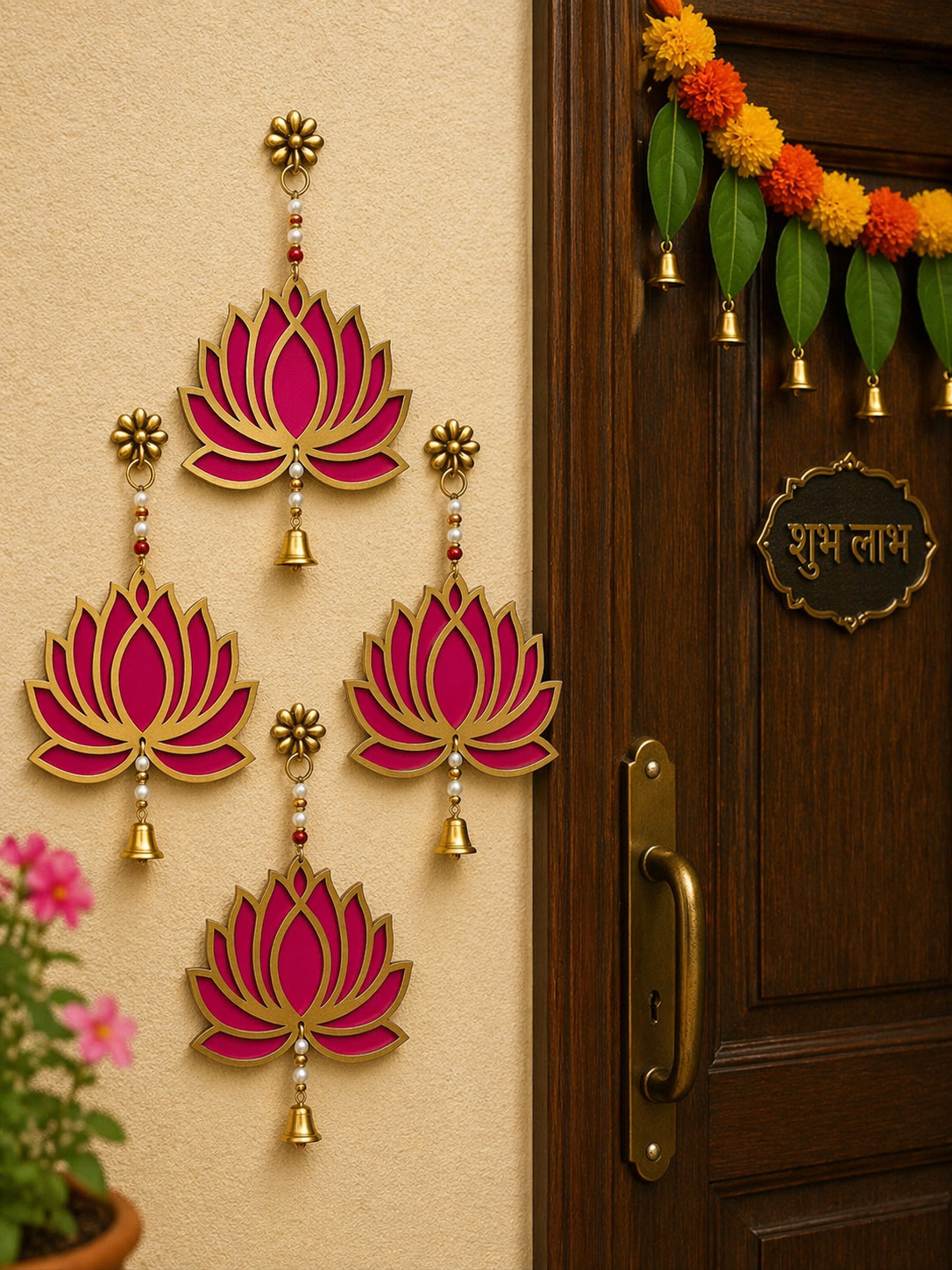Nutts Lotus Hanging Perfect For Soothing Room Decor Creates Relaxing Ambiance Ideal For Bedroom And Living Room