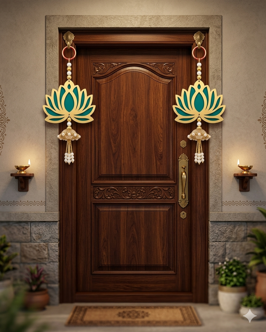 Nutts Lotus Hanging Decor Artistic Wall Display Enhances Home Interiors With Unique Lotus Design Perfect For Living Room Bedroom And Office Spaces