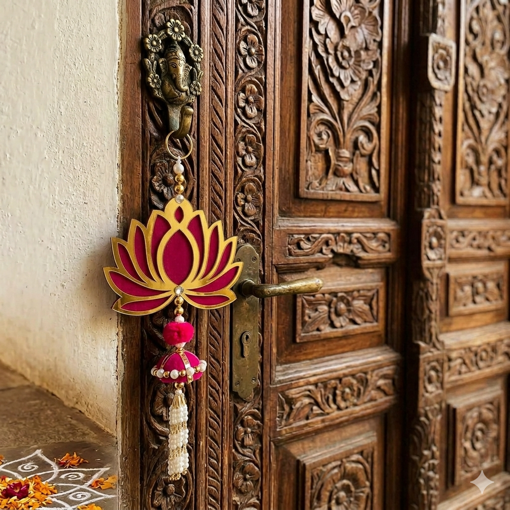 Nutts Lotus Hanging Ideal For Living Room Wall Styling Enhances Interior With Artistic Lotus Design
