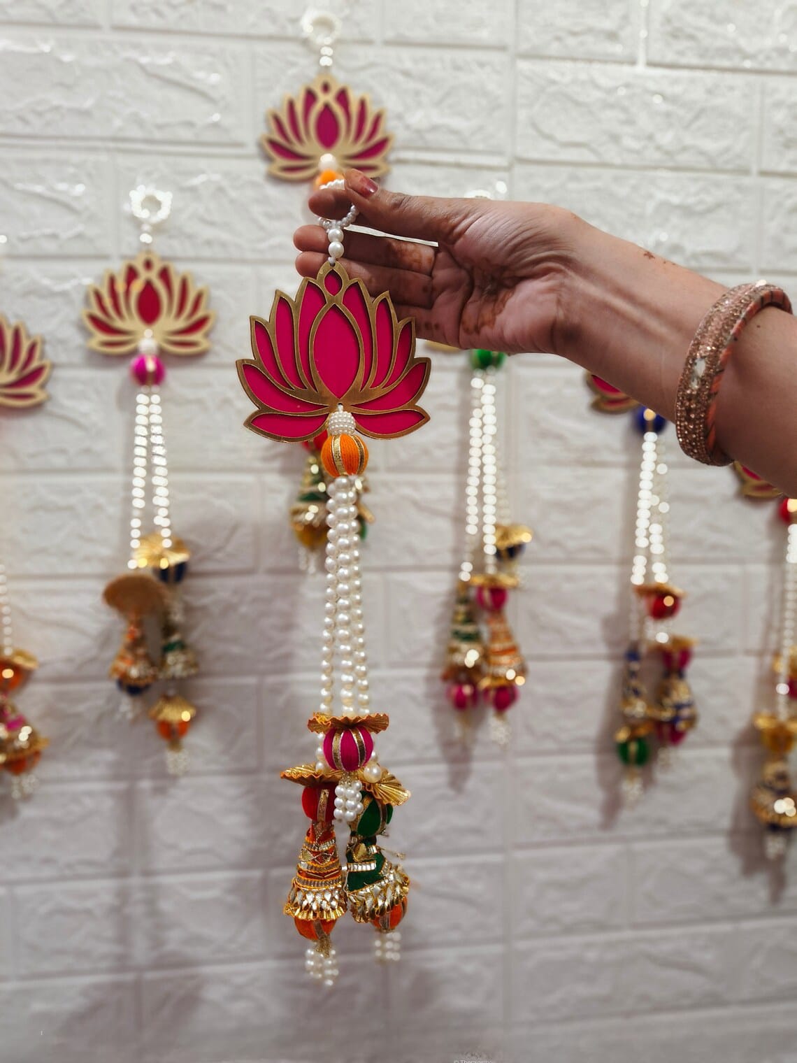 Nutts Lotus Hanging Stylish Decorative Accent Adds Modern Peaceful Touch To Home Interiors