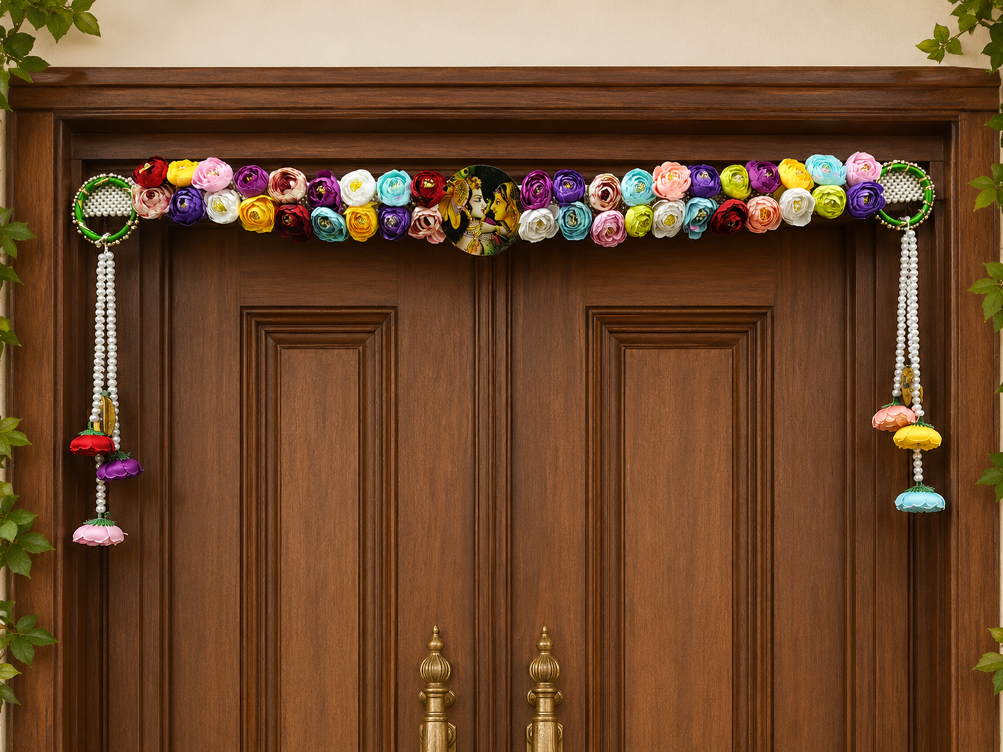 Nutts Decorative Floral Peony Flower Bandhanwar For Home Decoration
