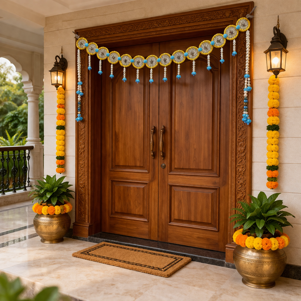 Nutts Ethnic Bandhanwar Toran for Festive Door Entrance Decor