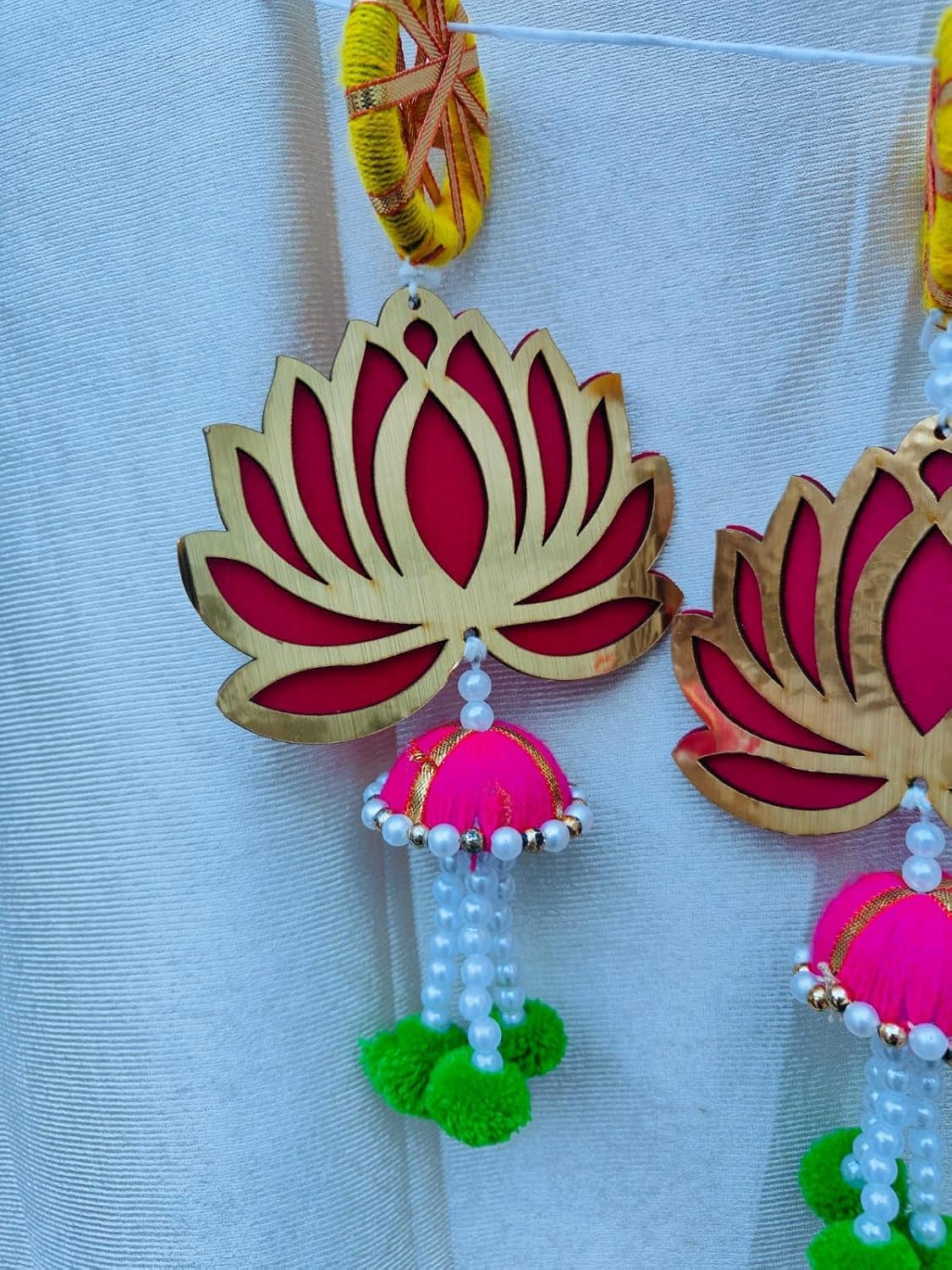 Nutts Lotus Wall Hanging Perfect For Divine Home Decoration Enhances Spiritual Ambiance Ideal For Mandir Pooja Room And Festive Interior Styling
