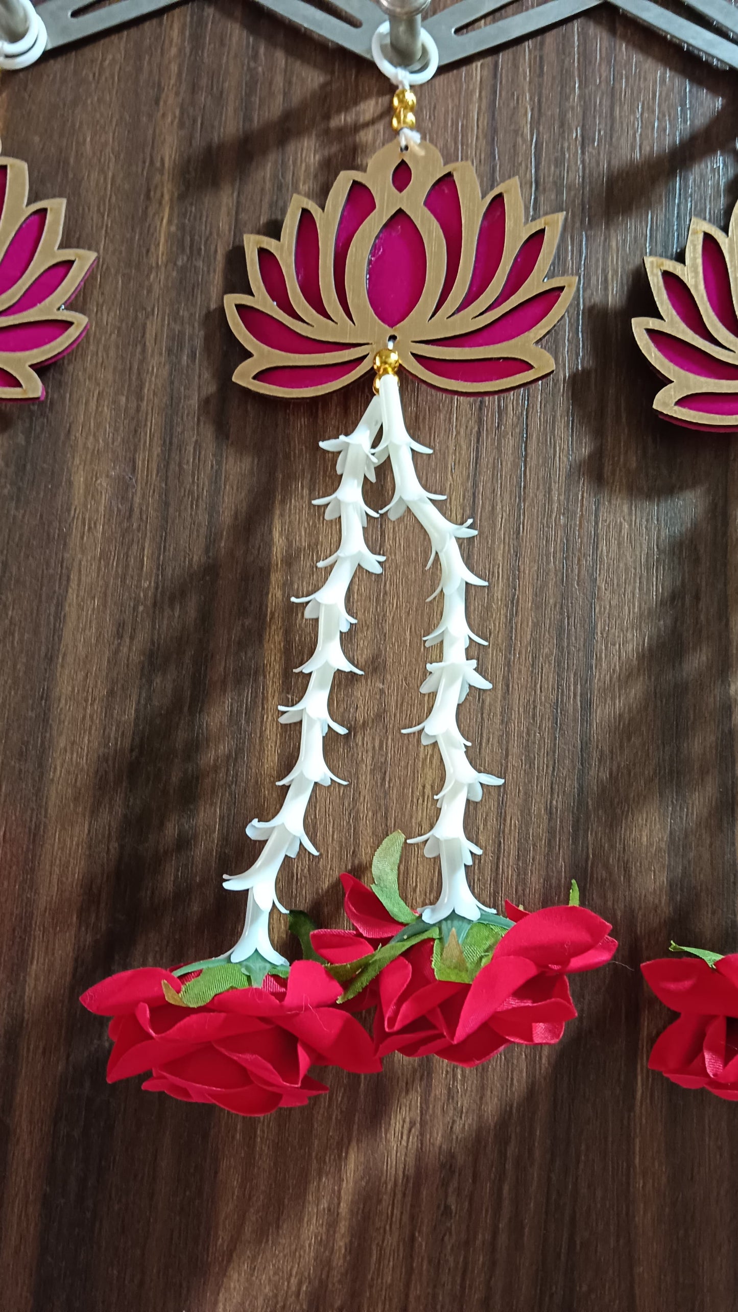 Nutts Lotus Hanging Ideal For Spiritual Corner Home Decor Enhances Peaceful Ambiance Perfect For Meditation Space Mandir And Calm Interior Styling