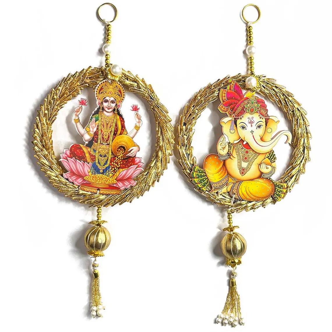 Nutts Handmade L Wall Hanging Decorative | Traditional for Home Festival Decoration Pack of 2 (Small149)