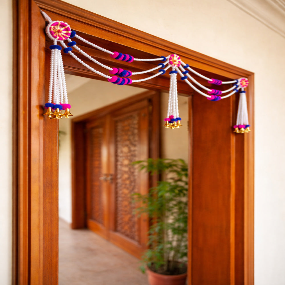 Nutts Pearls Pompoms Bandhanwar For Festival Decor