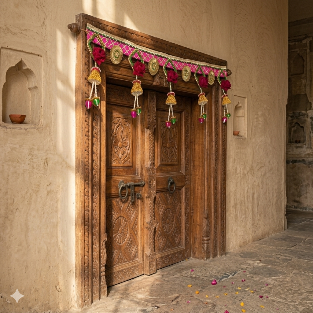 Nutts Bandhanwar Toran for Pooja Room Door Decor