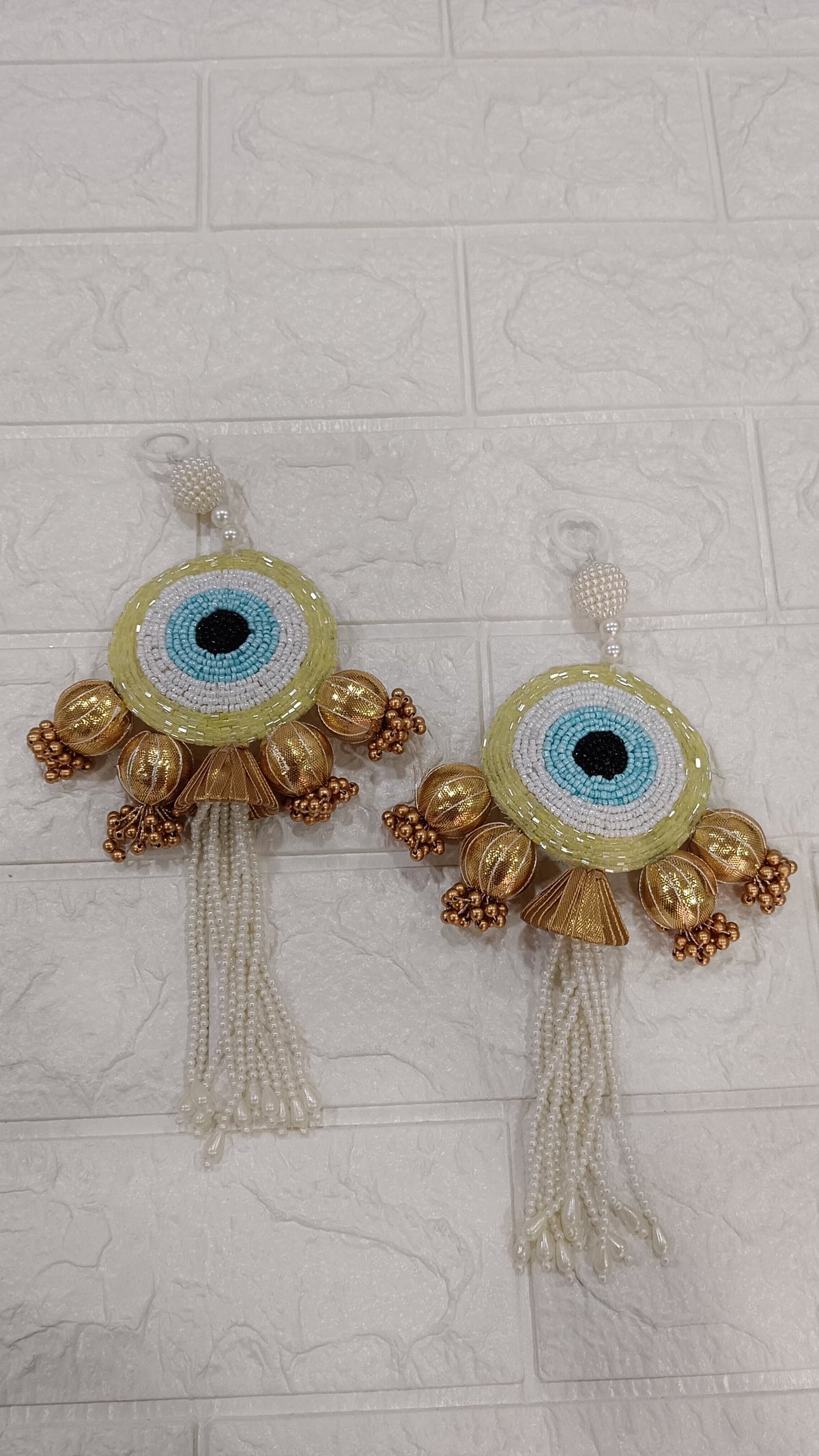 Nutts Handmade Evil Eye Shubh Labh Hanging for Positive Energy and Good Luck (Pack of 2)