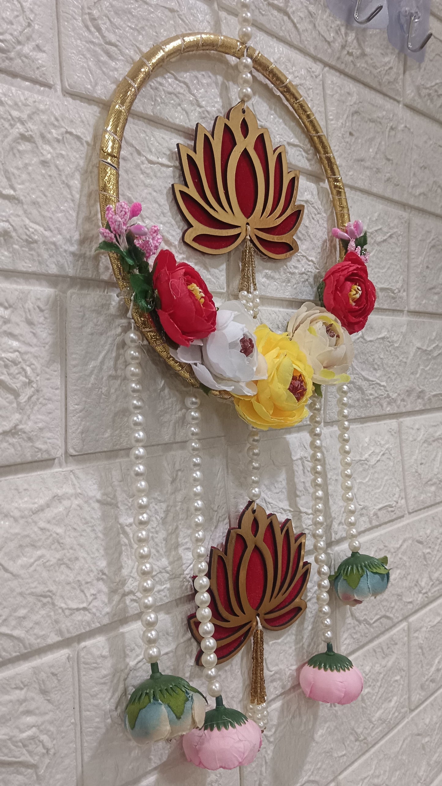 Nutts Lotus Wall Hanging Premium Home Decor Enhances Interior Walls With Artistic Design