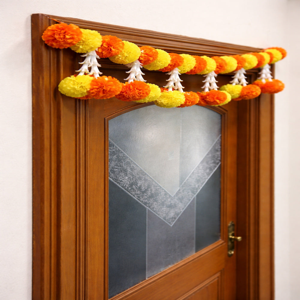 Nutts Floral Marigold Bandhanwar for Front Door Decor