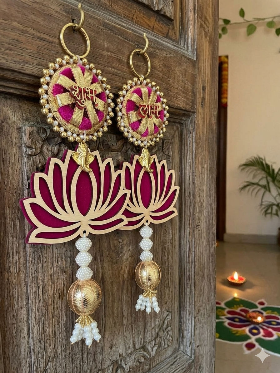 Nutts Lotus Wall Hanging Ideal For Spiritual Home Setup Enhances Peaceful Interior Perfect For Meditation Room And Yoga Space
