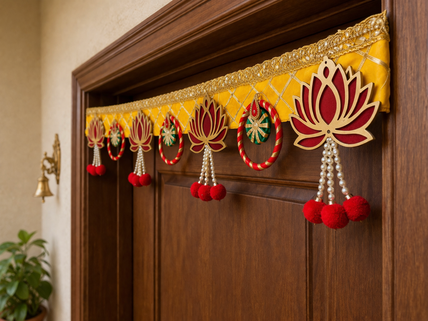 Nutts Ethnic Door Hanging Bandhanwar for Pooja Decor