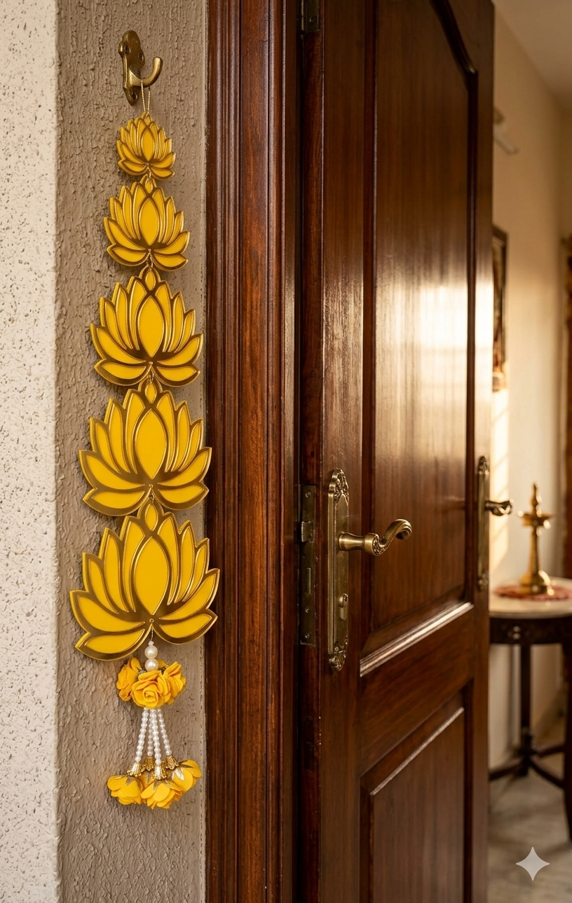 Nutts Lotus Wall Hanging Elegant Spiritual Decor For Home Temple And Living Room