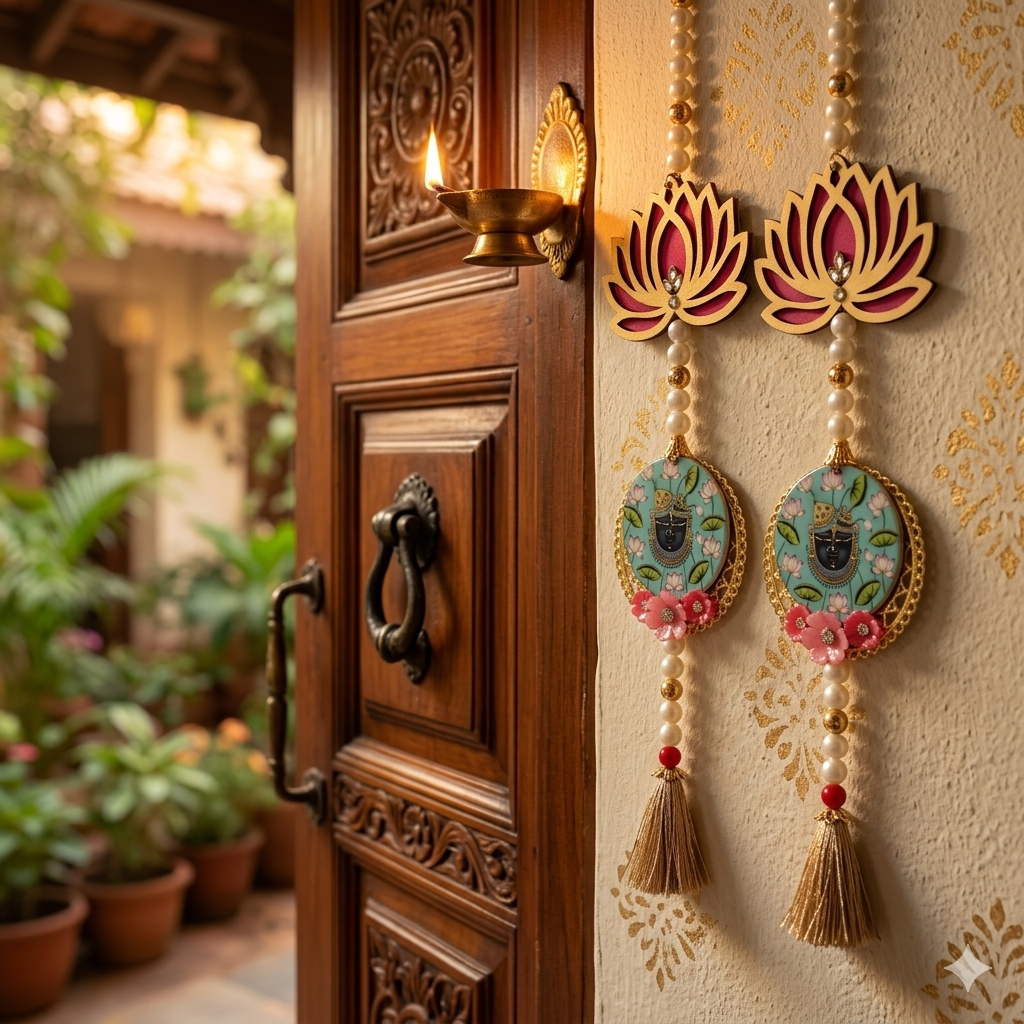 Nutts Lotus Wall Hanging Ideal For Spiritual Corner Home Decor Enhances Peaceful Ambiance Perfect For Meditation Space