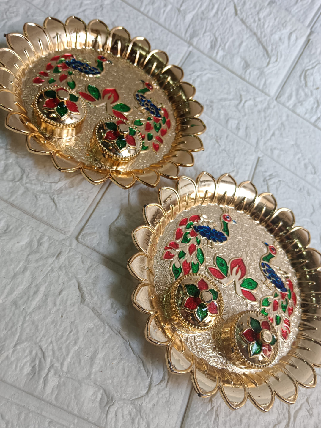 Nutts Decorative Pooja Traditional Religious Festival Worship Elegant Mandir Puja Essentials Diwali Navratri Wedding Home Decor Sacred (PoojaP33-1)