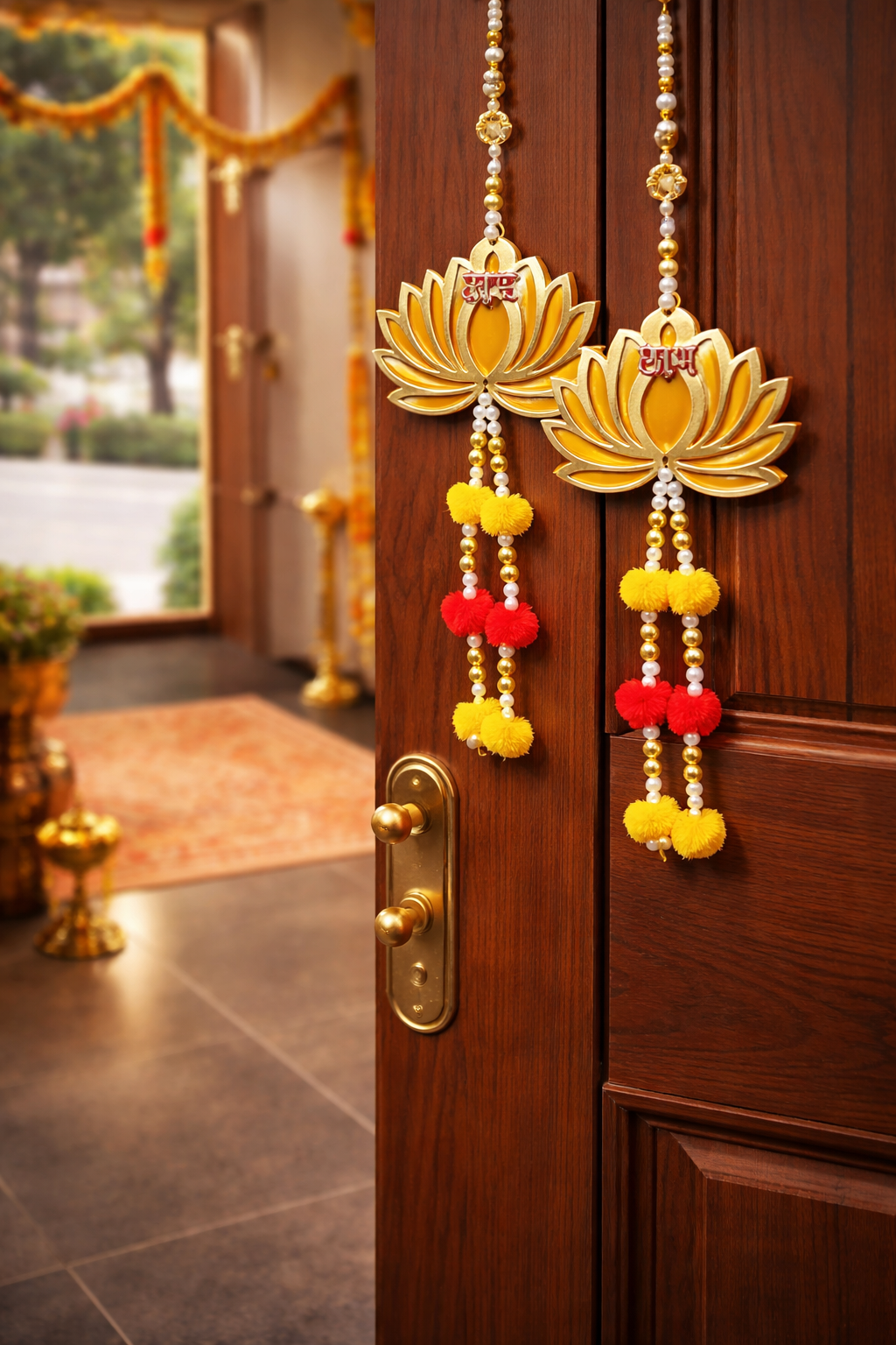 Nutts Lotus Wall Hanging Perfect For Peaceful Living Space Creates Calm Atmosphere Ideal For Meditation Room