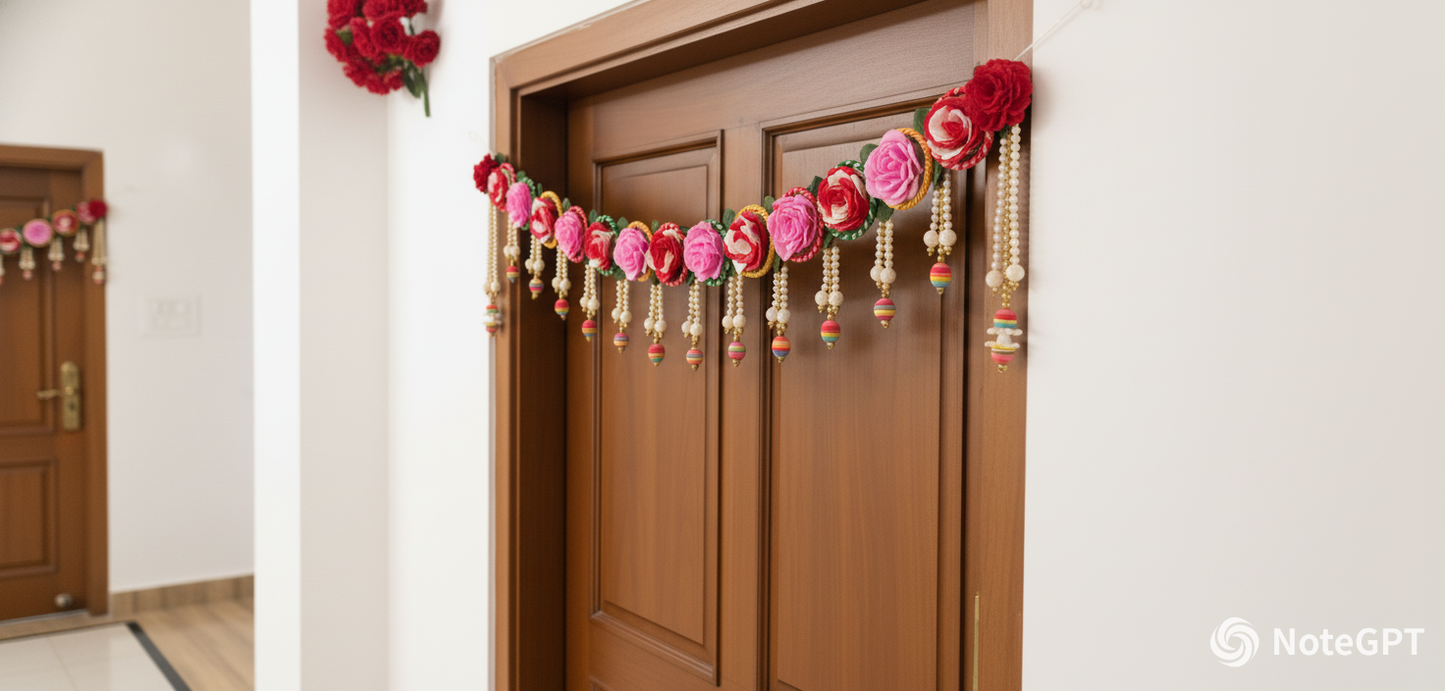 Nutts Floral Bandhanwar Toran Door Hanging for Home and Festive Decor